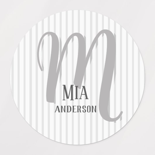 Morning Vibe Persoonlijk Monogram Labels (Design 1)