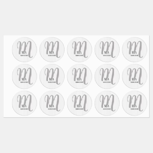 Morning Vibe Persoonlijk Monogram Labels (Vel)