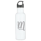 Morning Vibe Persoonlijk Monogram Waterfles (Voorkant)