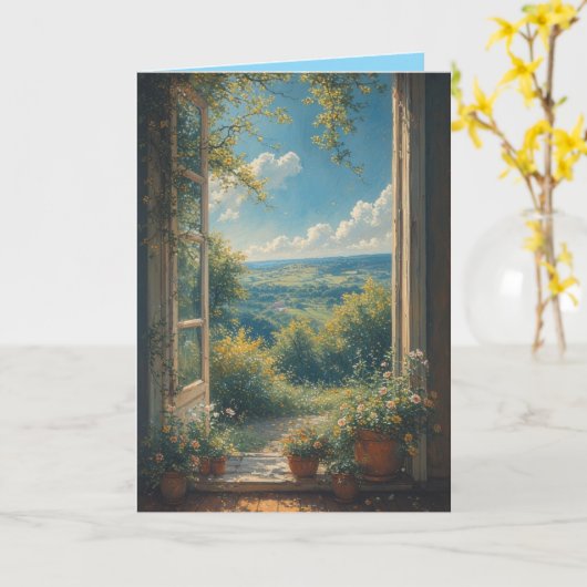 Morning View from the patio Kaart (Gele Bloem)