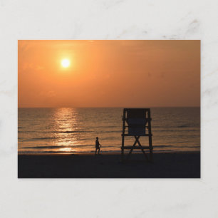 Morning Walk op het strand Briefkaart