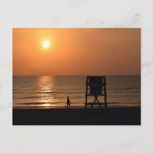 Morning Walk op het strand Briefkaart (Voorkant)