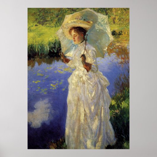 Morning Walk van John Singer Sargent Poster (Voorkant)