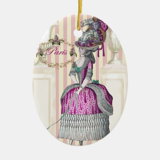 Morning zet de Champs-Élysées omlaag Keramisch Ornament (Voorkant)