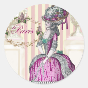 Morning zet de Champs-Élysées omlaag Ronde Sticker