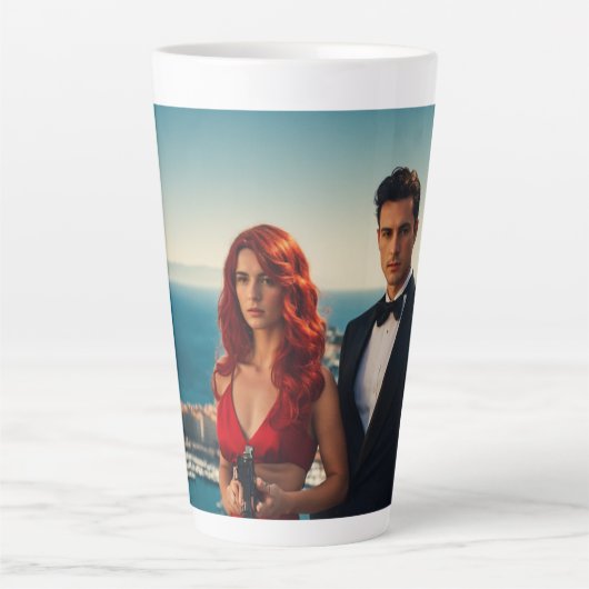 #MorningRoutineLatteMug Latte Mok (Voorkant)