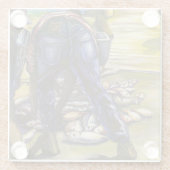 Morning's Catch, Harbour Island, Bahamas Glazen Onderzetter (Achterkant)