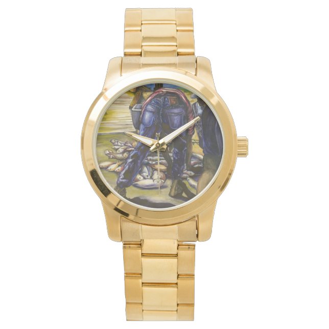 Morning's Catch, Harbour Island, Bahamas Horloge (Voorkant)