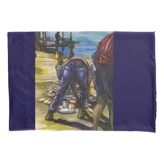 Morning's Catch, Harbour Island, Bahamas Kussensloop (Voorkant)