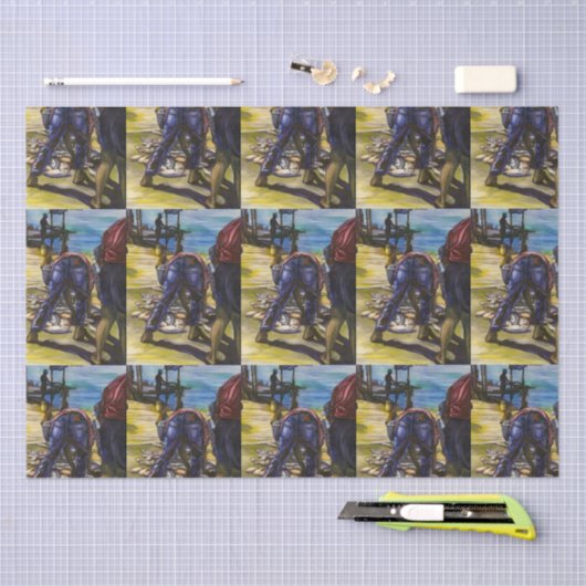 Morning's Catch, Harbour Island, Bahamas Tissuepapier (Craft)