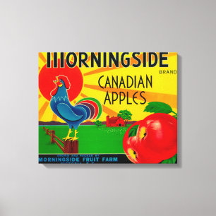 Morningside Apple LabelCanada Canvas Afdruk