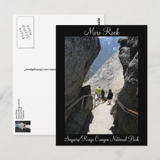 Moro Rock Sequoia National Park Briefkaart (Voorkant / Achterkant)