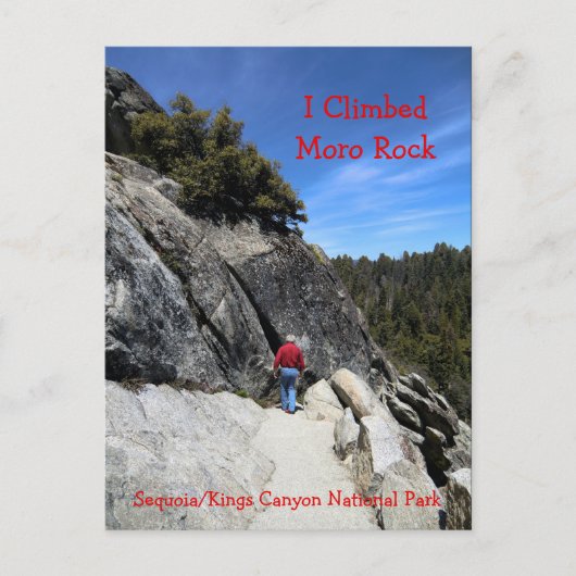 Moro Rock Sequoia National Park Briefkaart (Voorkant)