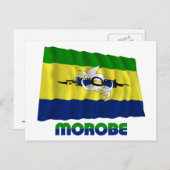 Morobe Province Waving Flag Briefkaart (Voorkant / Achterkant)