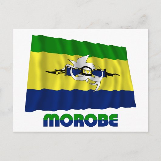 Morobe Province Waving Flag Briefkaart (Voorkant)