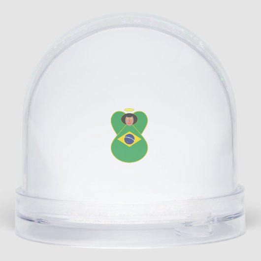 Moroccan Angel Hanukkah Flag Personalized Sneeuwbol (Achterkant)