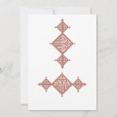 Moroccan Berber Pattern Wedding Invitation (Achterkant)
