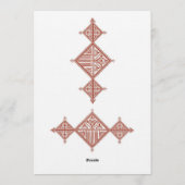 Moroccan Berber Pattern Wedding Invitation Kaart (Achterkant)