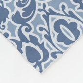 Moroccan Blue Grey Casbah Damask Fleece Deken (Hoek)