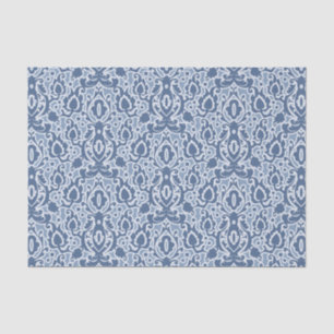 Moroccan Blue Grey Casbah Damask Tissuepapier