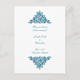Moroccan Blue Save the Date Briefkaart