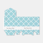 Moroccan Blue White Quatrefoil Pattern Bedankdoosjes (Uitgevouwen)