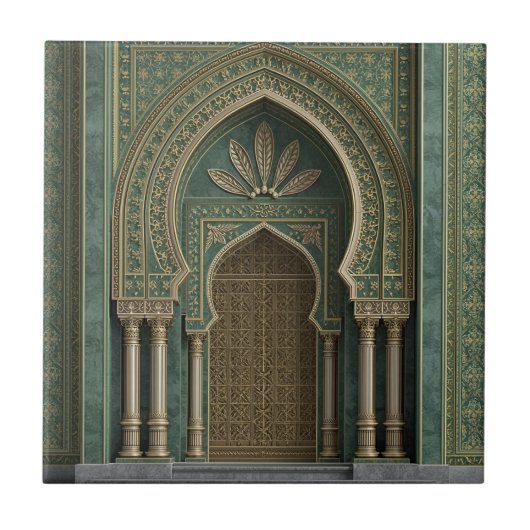 Moroccan Ceramic Tile – Decorative Home Décor  Tegeltje (Voorkant)