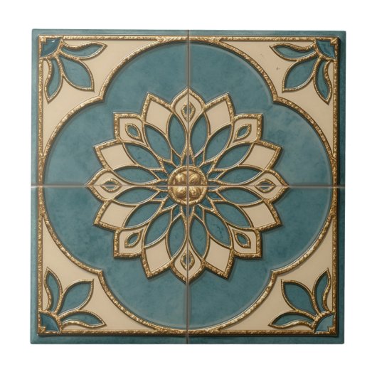 Moroccan Ceramic Tile – Decorative Home Décor  Tegeltje (Voorkant)