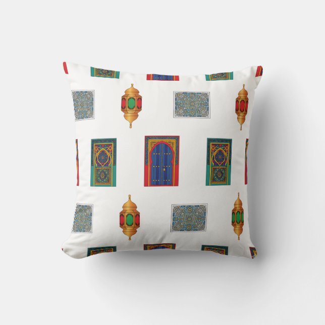 Moroccan Doors and Lanterns Mosaic  Kussen (Voorkant)