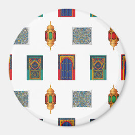 Moroccan Doors and Lanterns Mosaic  Magneet