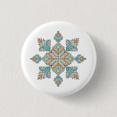 Moroccan Embroidery Star Ronde Button 3,2 Cm (Voorkant)