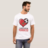 Moroccan Flag Football Passion Design T-shirt (Voorkant volledig)