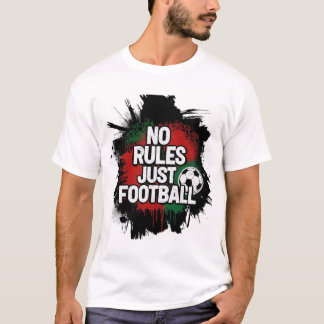 Moroccan Flag Street Football Spirit Design T-shirt