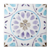 Moroccan Floral Pattern Tegeltje (Voorkant)
