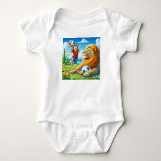 Moroccan Football Baby Bodysuit.Lion Pride Design Romper