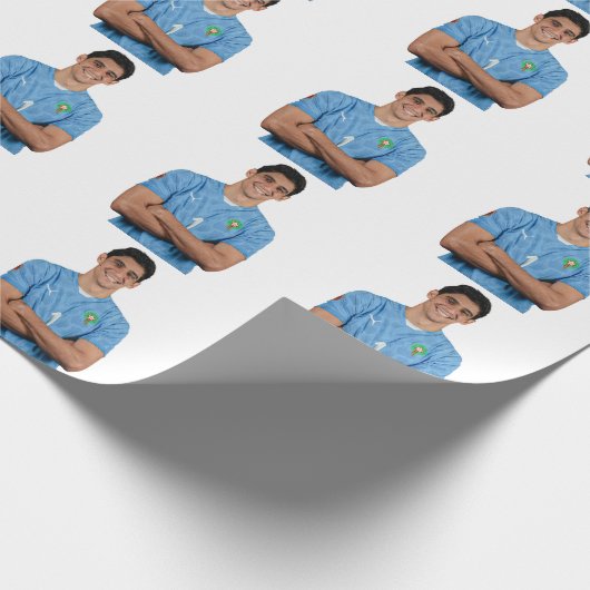 Moroccan Football Player Stickers Cadeaupapier (Hoek)