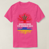 Moroccan Grown with Ukrainian Roots Flag T-shirt (Design voorkant)