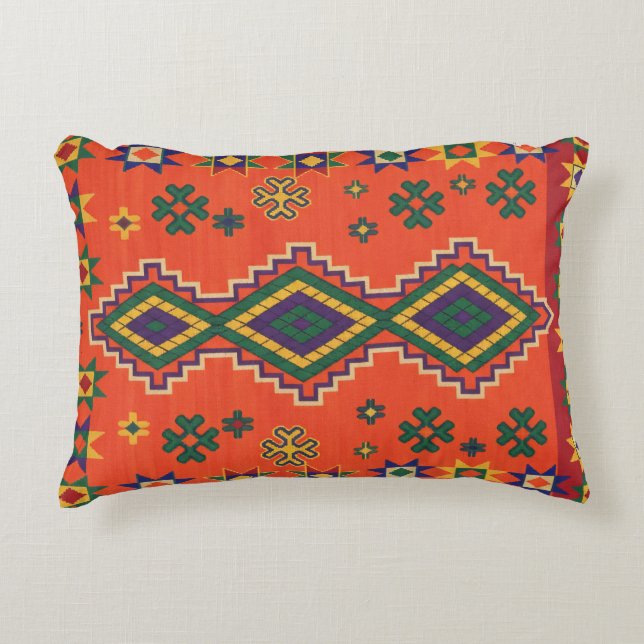 Moroccan Harmony in Orange Accent Kussen (Voorkant)
