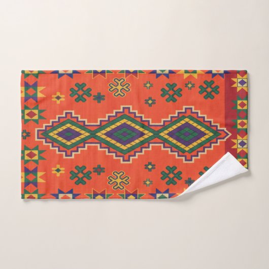 Moroccan Harmony in Orange Bad Handdoek (Handdoek)