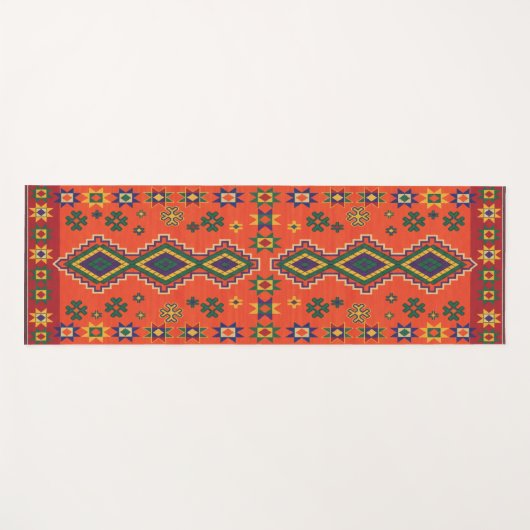 Moroccan Harmony in Orange Yogamat (Voorkant (horizontaal))