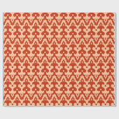 Moroccan Ikat Damask Pattern, Mandarijns Oranje Cadeaupapier (Vlak)