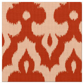 Moroccan Ikat Damask Pattern, Mandarijns Oranje Stof (Close Up)