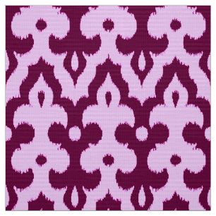 Moroccan Ikat Damask Pattern, Plum en Orchid Stof