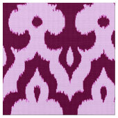 Moroccan Ikat Damask Pattern, Plum en Orchid Stof (Close Up)