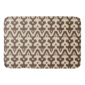 Moroccan Ikat Damask Pattern, Taupe en Beige Badmat (Voorkant)