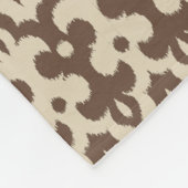 Moroccan Ikat Damask Pattern, Taupe en Beige Fleece Deken (Hoek)