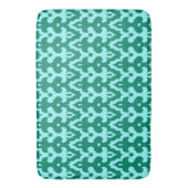 Moroccan Ikat Damask Pattern, Turquoise en Aqua Badmat (Voorkant Verticaal)