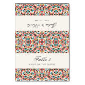 Moroccan Lattice Geo Mandala Wedding Place Card Kaart (Voorkant)