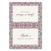 Moroccan Lattice Geo Mandala Wedding Place Card Kaart (Voorkant)