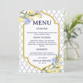 Moroccan Lemon Wedding Menu (Staand voorkant)